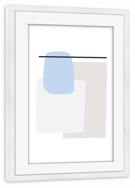 Poster mit Rahmen weiß "Life in Layers" artboxONE - Abstrakt,Geometrie