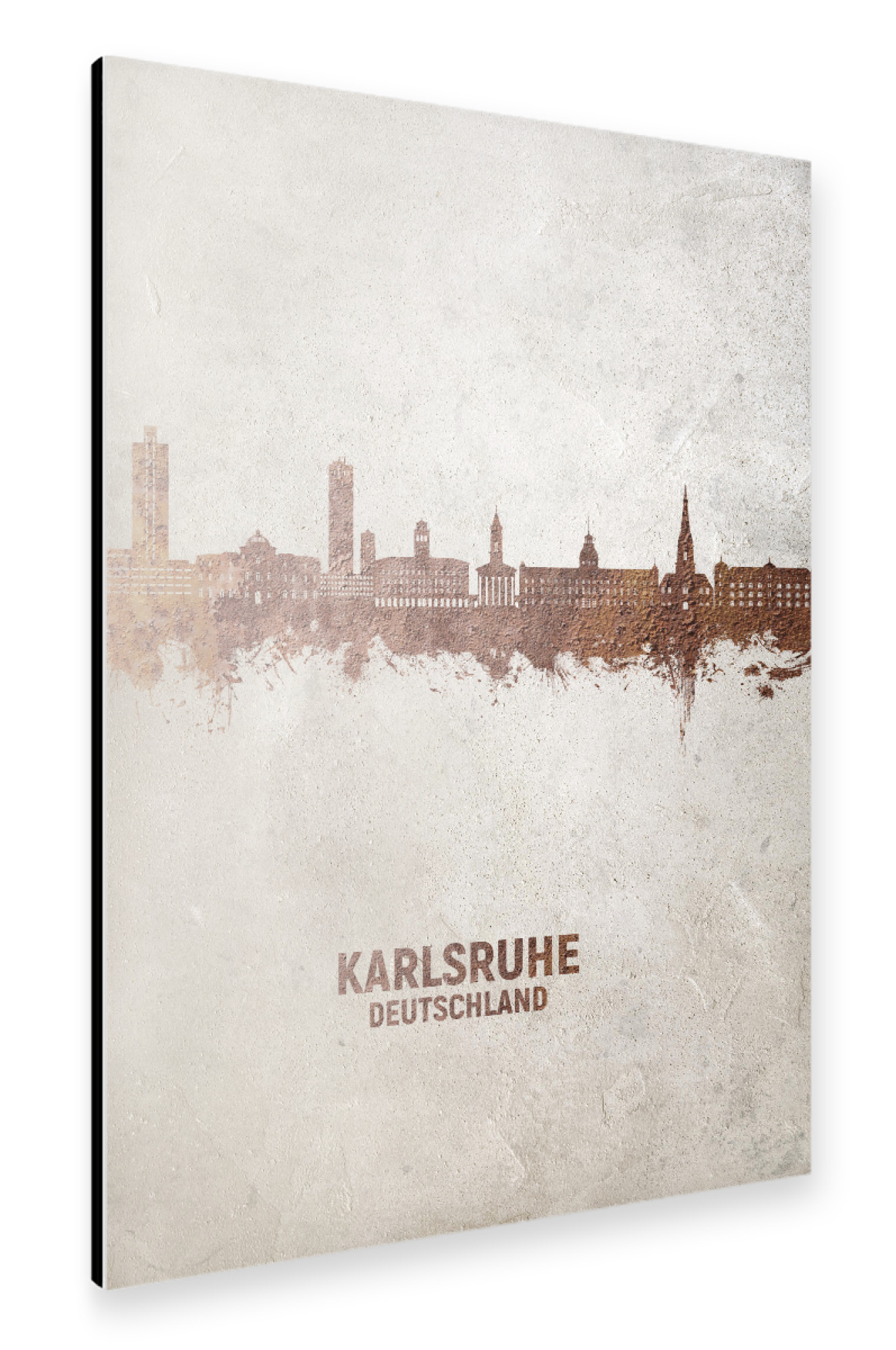Alu-Dibond "Karlsruhe Germany Skyline Rust" 30x20 cm artboxONE