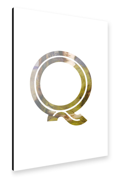Alu-Dibond "IMPRESS-LETTER Q" 30x20 cm artboxONE