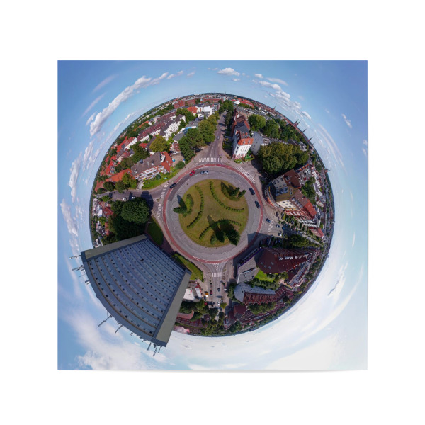 Poster 20x20 cm "Lübeck - Kreisel Ziegelstr., low" artboxONE - Städte,Reise,Architektur,Reise / Länder,Städte / Weitere