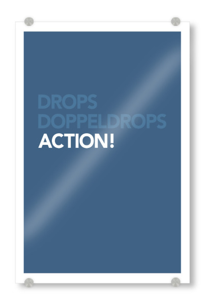 Acrylglasbild "DOPPELDROPS" artboxONE - Typografie,Für Kinder,Liebe