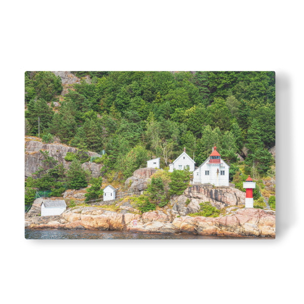Leinwandbild "Leuchtturm Odderøya Fyr" artboxONE - Natur,Reise,Architektur,Reise / Strand und Meer,Reise / Länder