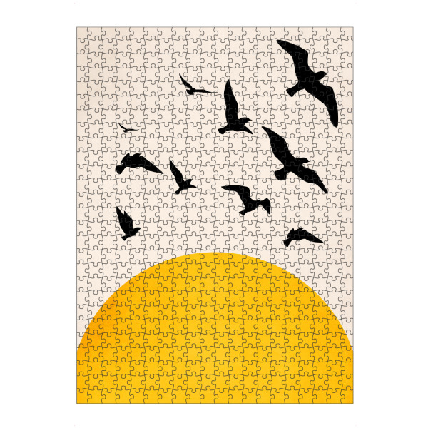 artboxONE Puzzle "Wings To Fly High" artboxONE - Natur,Tiere,Abstrakt - Vögel,Sonnenschein,Sun,Sonne,Birds,Bunt,Colorful,Abstract,Abstrakt