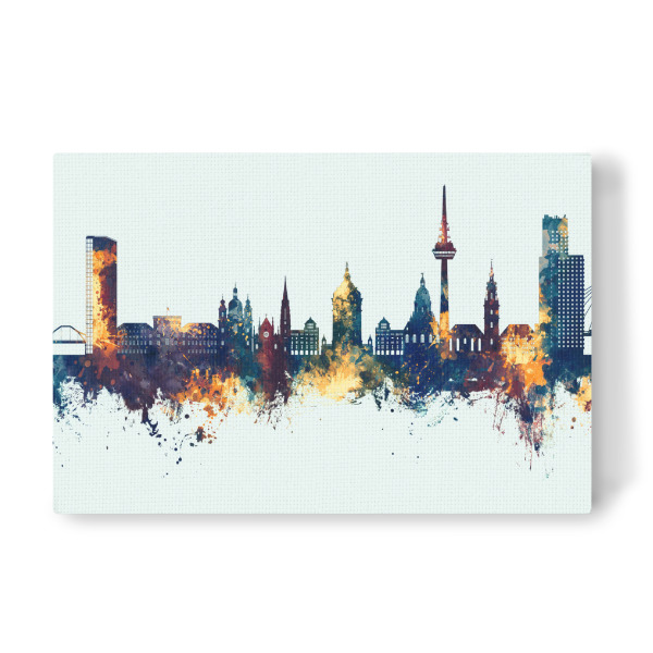 Leinwandbild "Mannheim Germany Skyline Winter" artboxONE - Städte