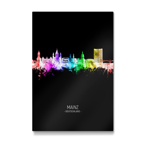 Galerie-Print "Mainz Skyline Colour Black" 30x20 cm artboxONE