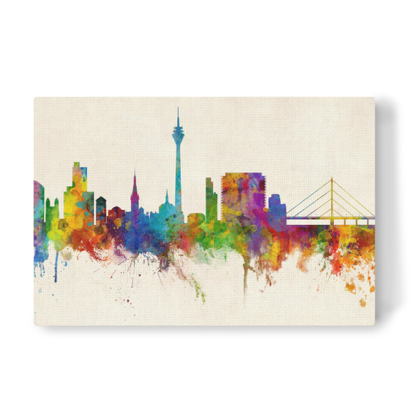 Leinwandbild "Düsseldorf Germany Skyline Urban" artboxONE - Städte,Städte / Düsseldorf