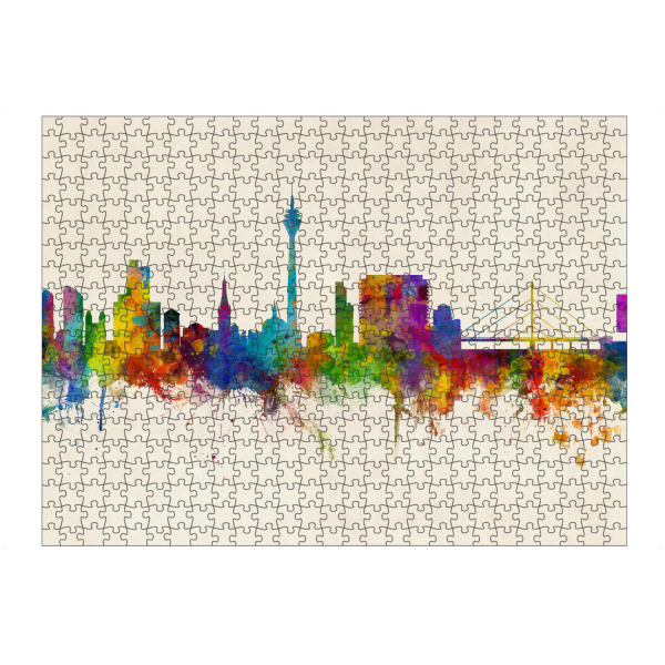 Puzzle Ravensburger "Düsseldorf Germany Skyline Urban" artboxONE - Städte,Städte / Düsseldorf