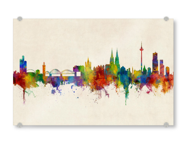 Acrylglasbild "Cologne Germany Skyline Urban" artboxONE - Städte,Städte / Köln