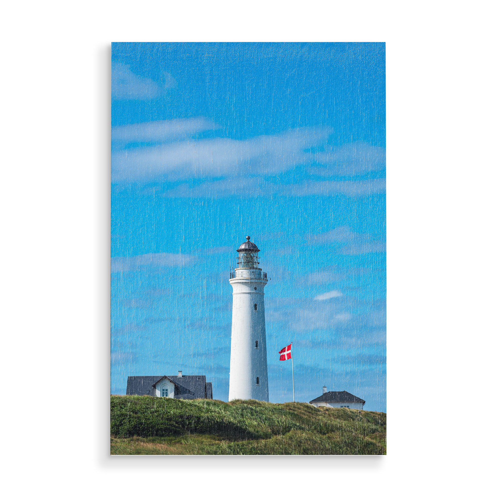 Holzbild "Leuchtturm Hirtshals Fyr" artboxONE - Reise,Architektur,Reise / Länder