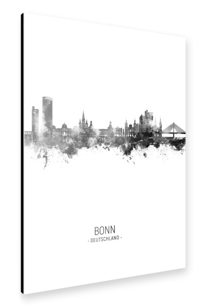 Alu-Dibond "Bonn Germany Skyline BW" 30x20 cm artboxONE