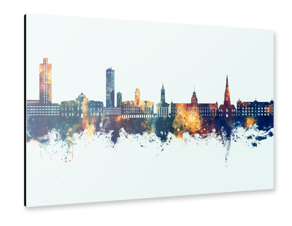 Alu-Dibond "Karlsruhe Germany Skyline Winter" 30x20 cm artboxONE