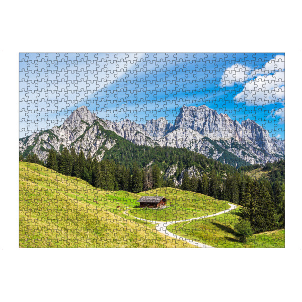 Puzzle Ravensburger "Alm, Hütte und Berge" artboxONE - Natur,Reise,Architektur,Reise / Länder