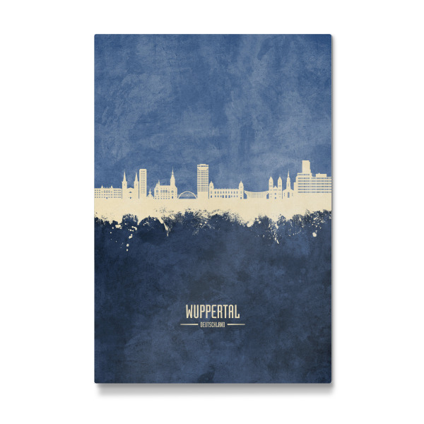 Galerie-Print "Wuppertal Germany Skyline Navy" 30x20 cm artboxONE
