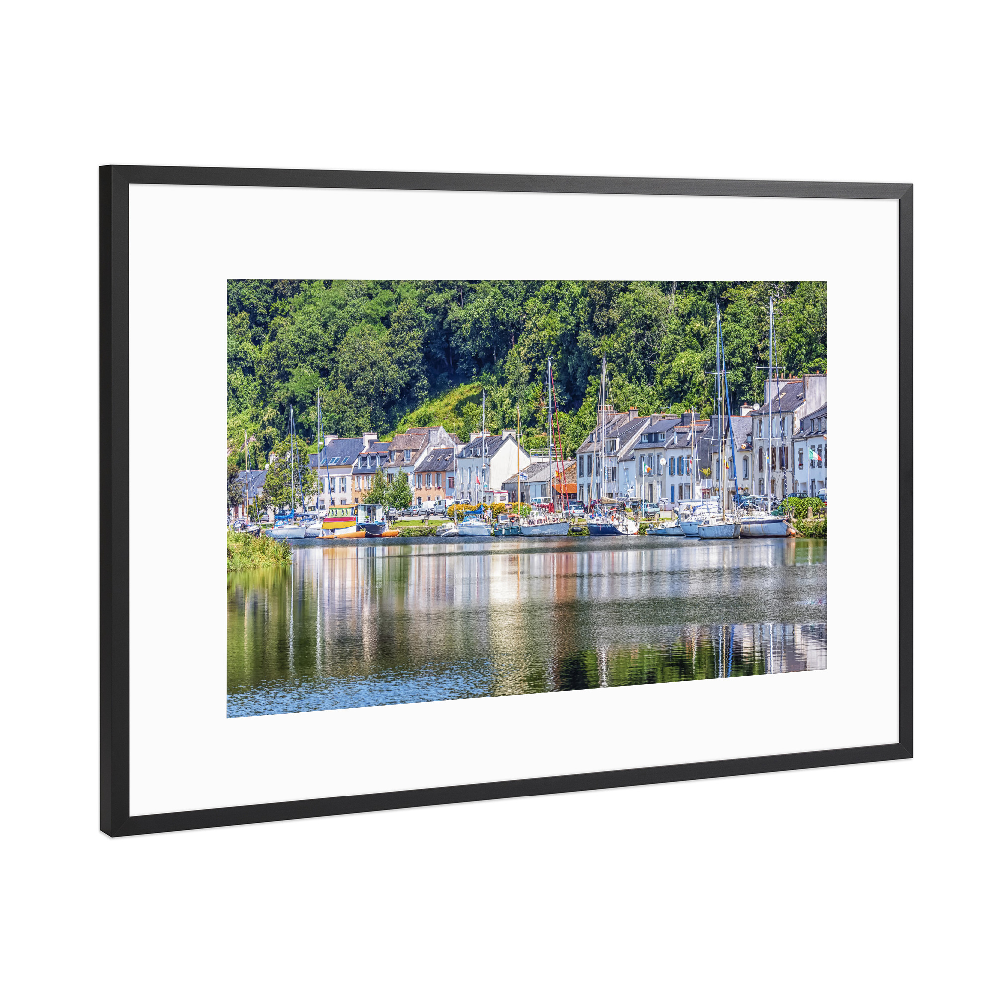 Poster mit Rahmen Schwarz (Metallic) "Port-Launay" artboxONE - Städte,Reise,Architektur,Reise / Länder,Städte / Weitere