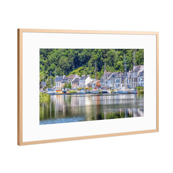 Poster mit Rahmen Kupfer "Port-Launay" artboxONE - Städte,Reise,Architektur,Reise / Länder,Städte / Weitere