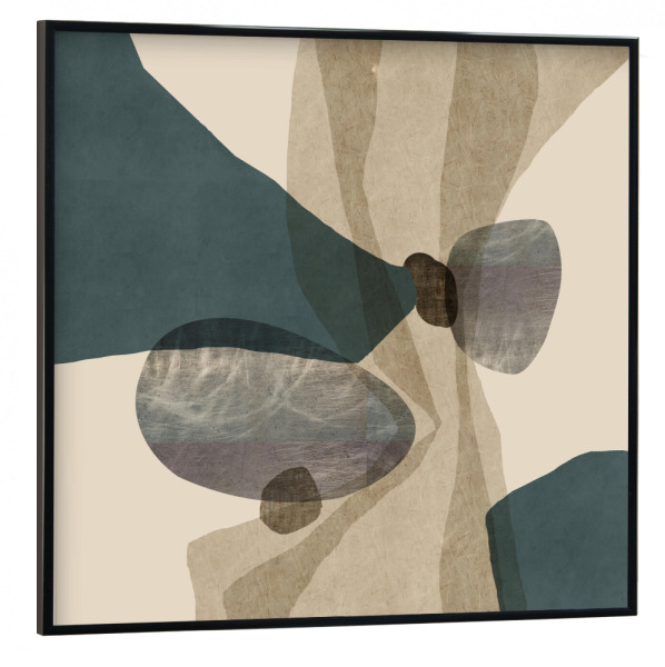 Poster mit schwarzem Rahmen 30x30 cm "Zusammenstoß" artboxONE - Abstrakt,Geometrie