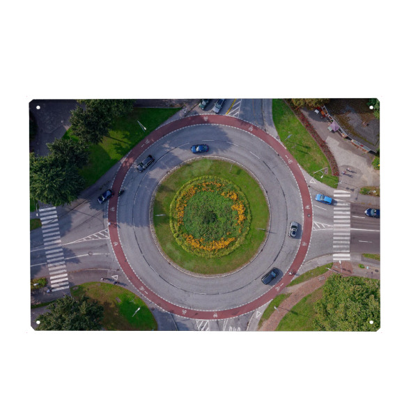 Holzbild "Lübeck - Kreisel am Mühlentor" artboxONE - Städte,Reise,Architektur,Reise / Länder,Städte / Weitere