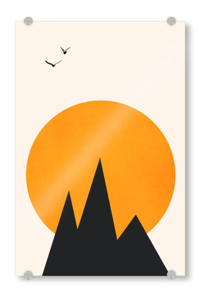 Acrylglasbild "Les Alpes En Soleil" artboxONE - Natur,Tiere,Abstrakt