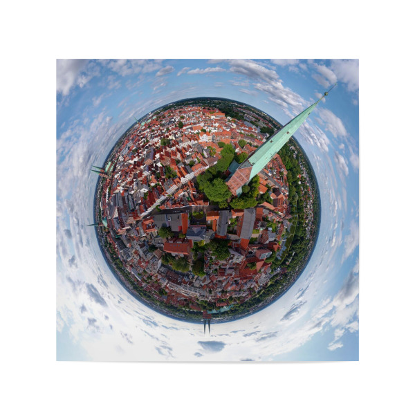 Poster 20x20 cm "Lübeck - Aegidien-Kirche, high" artboxONE - Städte,Reise,Architektur,Reise / Länder,Städte / Weitere
