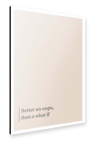 Alu-Dibond "OOOPS" 30x20 cm artboxONE