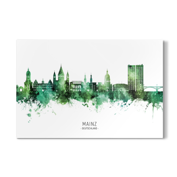 Galerie-Print "Mainz Germany Skyline Green Name" 30x20 cm artboxONE