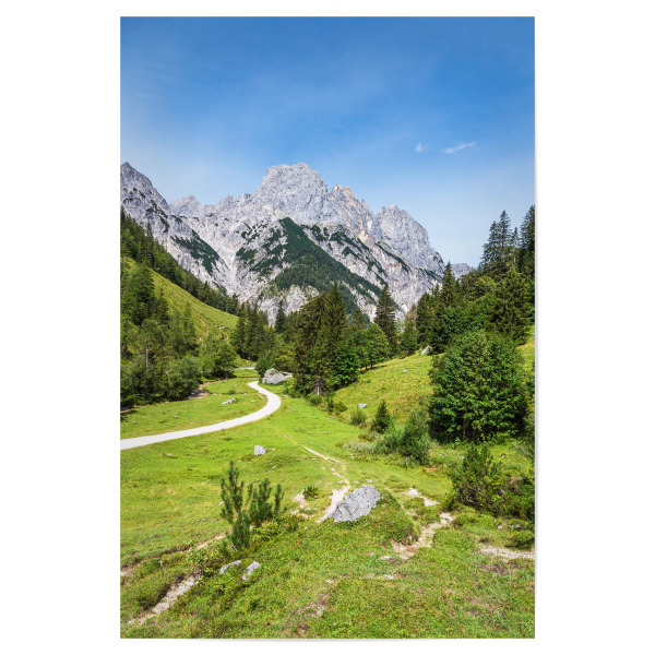 Poster 30x20 cm "Alm und Berggipfel" artboxONE - Natur,Reise