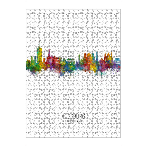 artboxONE Puzzle "Augsburg Germany Skyline Portrait" artboxONE - Städte