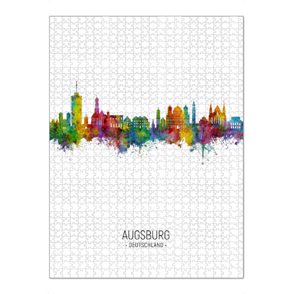 Puzzle Ravensburger "Augsburg Germany Skyline Portrait" artboxONE - Städte