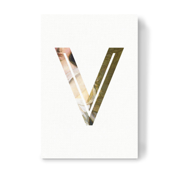 Leinwandbild "IMPRESS-LETTER V" artboxONE - Typografie,Fashion,Buchstaben,Buchstaben / V