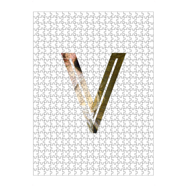 artboxONE Puzzle "IMPRESS-LETTER V" artboxONE - Typografie,Fashion,Buchstaben,Buchstaben / V