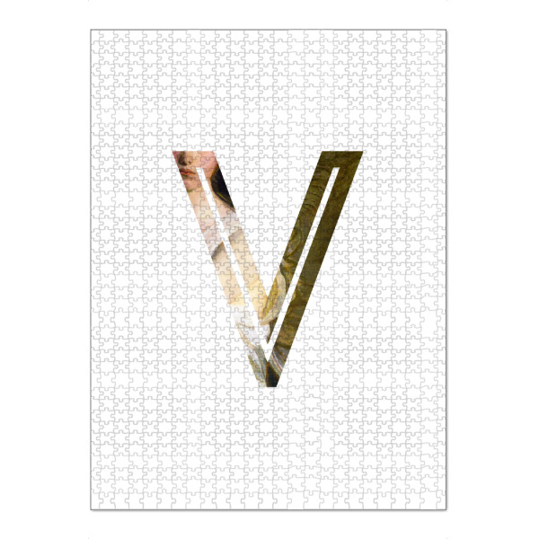 Puzzle Ravensburger "IMPRESS-LETTER V" artboxONE - Typografie,Fashion,Buchstaben,Buchstaben / V