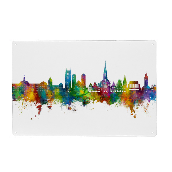 Holzbild "Münster Germany Skyline" artboxONE - Städte