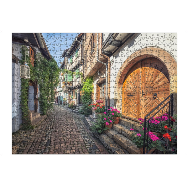 Puzzle Ravensburger "Eguisheim Street" artboxONE - Städte,Reise,Architektur,Reise / Länder,Städte / Weitere