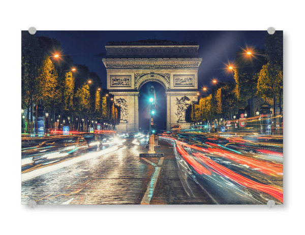 Acrylglasbild "Champs Elysees By Night" artboxONE - Städte,Reise,Architektur,Städte / Paris,Reise / Länder