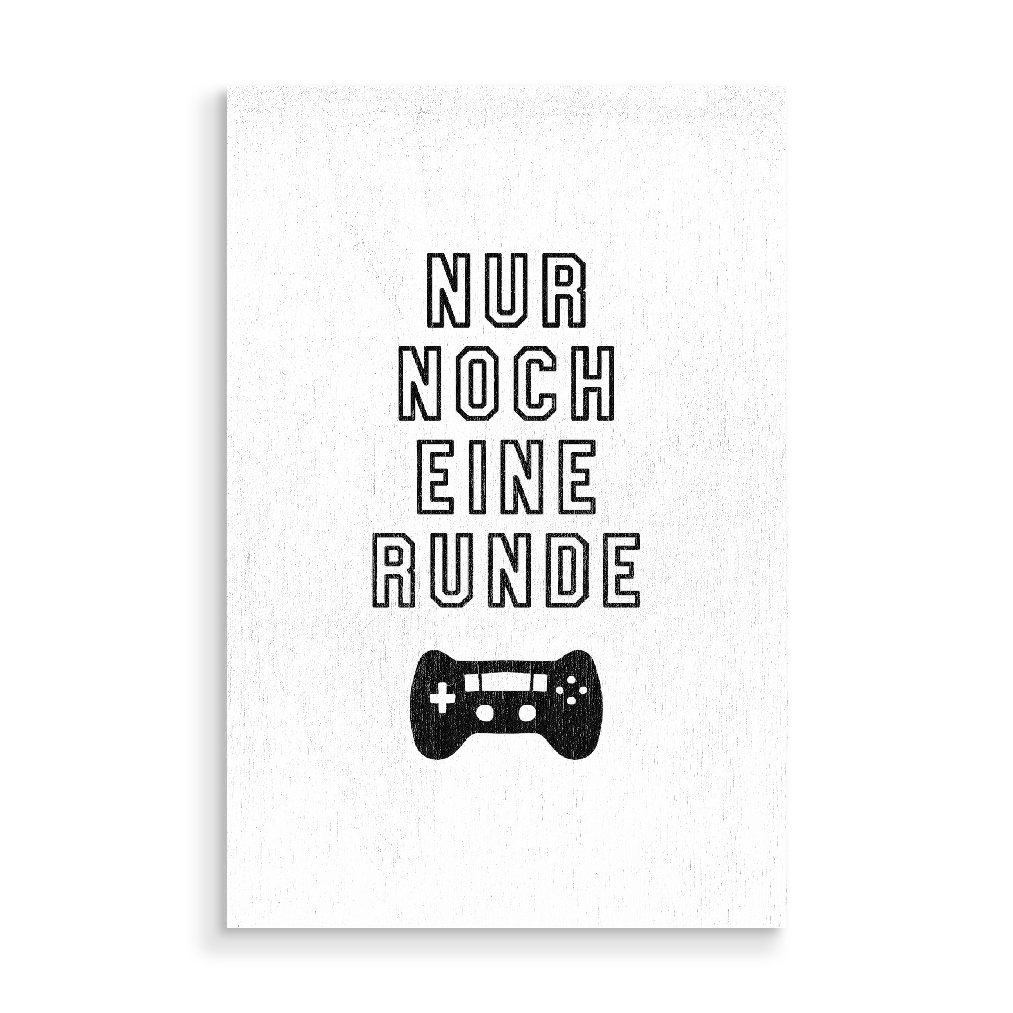 Holzbild "Nur noch eine Runde" artboxONE - Typografie,Für Papa,Männer,Lustig