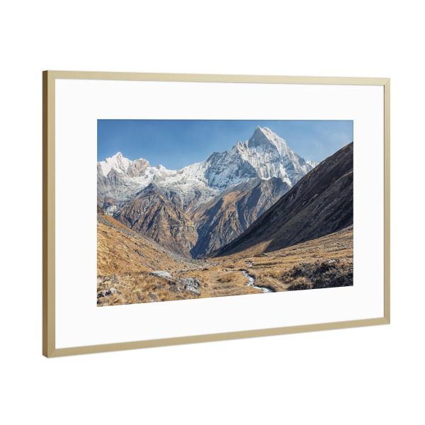 Poster mit Rahmen Gold "The way down" artboxONE - Natur,Reise,Reise / Asien,Reise / Länder
