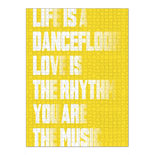 Puzzle Ravensburger "You are the Music. Yellow White" artboxONE - Typografie,Musik,Liebe,Männer,Lustig