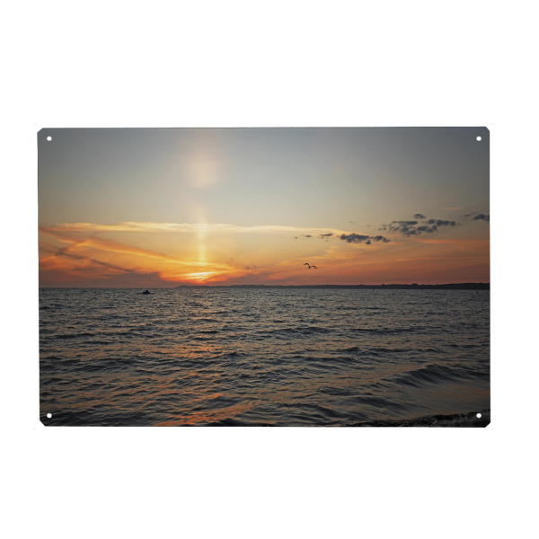 Metall Poster "Sonnenaufgang in Travemünde" artboxONE - Natur,Reise,Reise / Strand und Meer