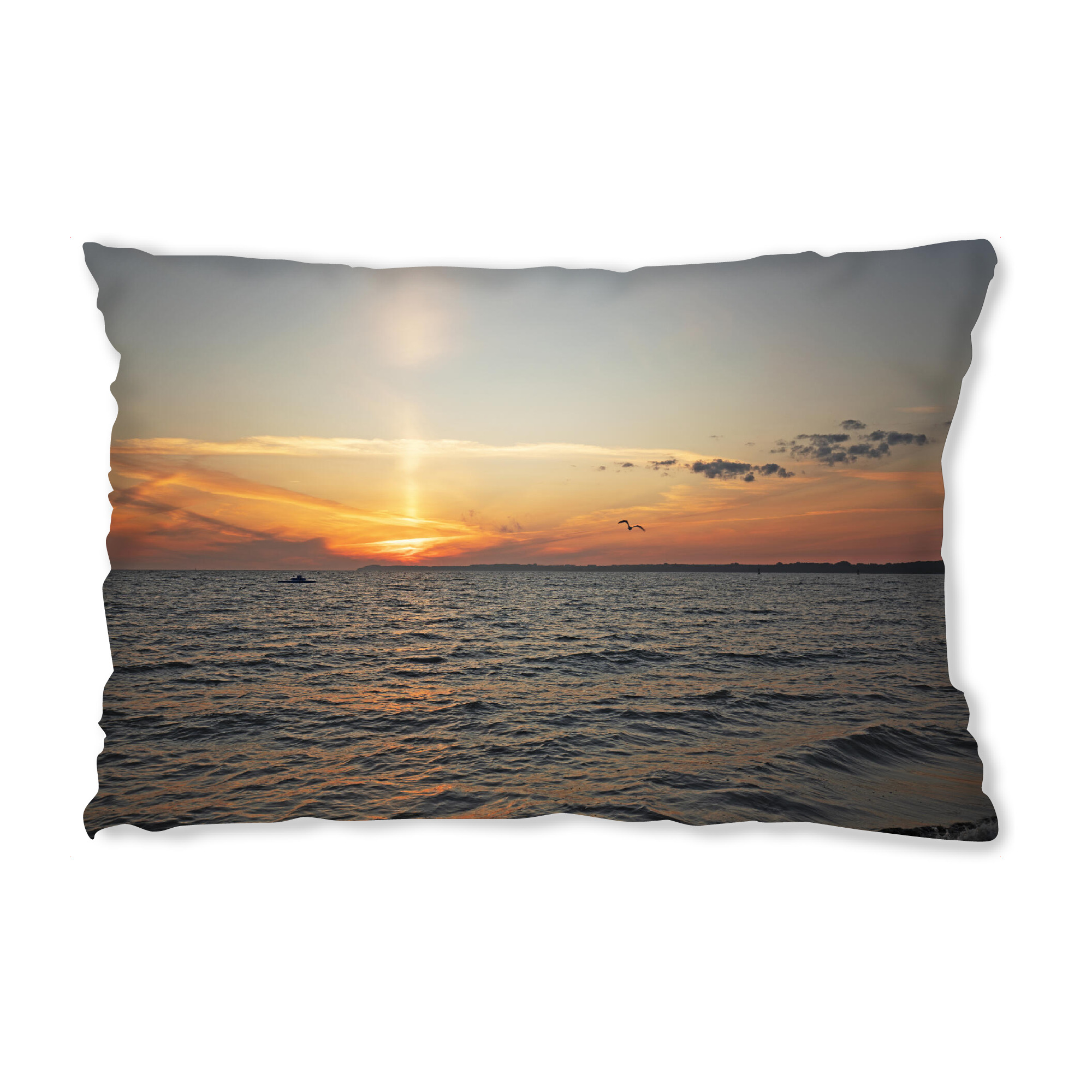 Design-Kissen "Sonnenaufgang in Travemünde" artboxONE - Natur,Reise,Reise / Strand und Meer
