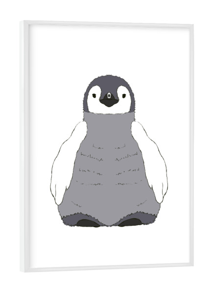 Poster mit weißem Rahmen "Kleiner Pinguin" artboxONE - Natur,Für Kinder,Tiere