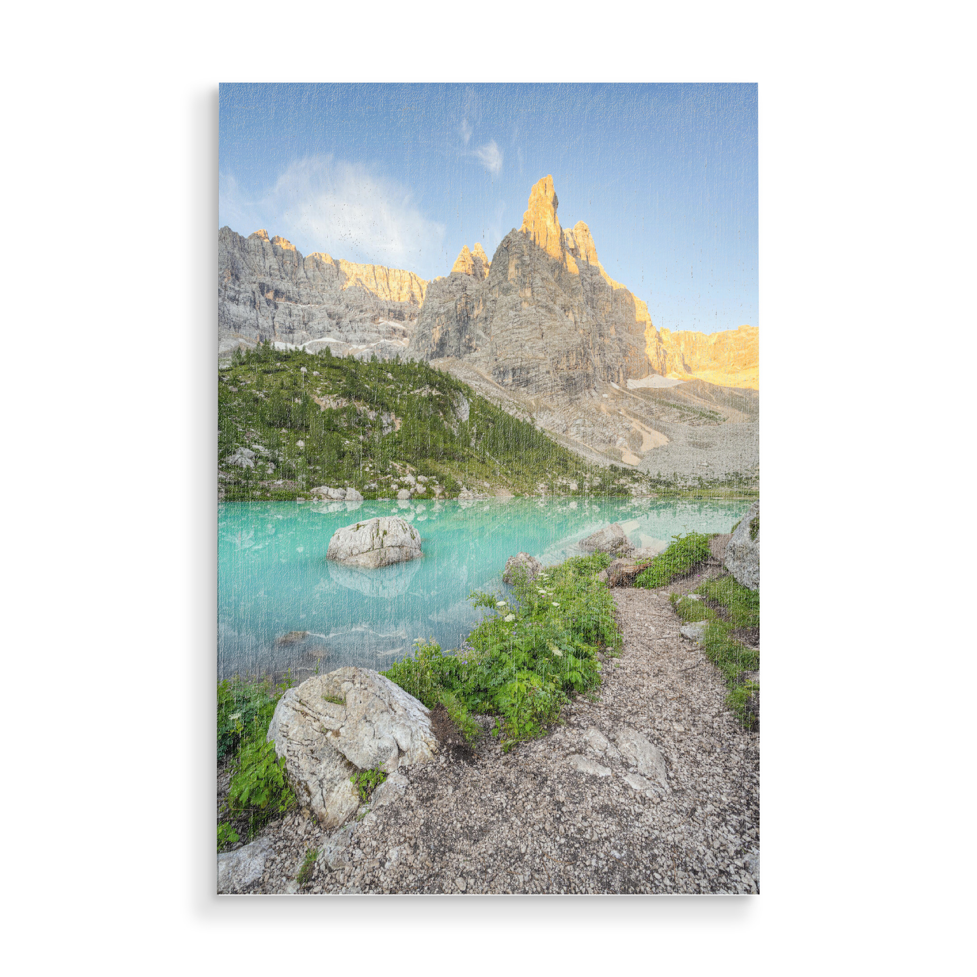 Holzbild "Lago di Sorapis am Morgen" artboxONE - Natur,Reise,Reise / Länder
