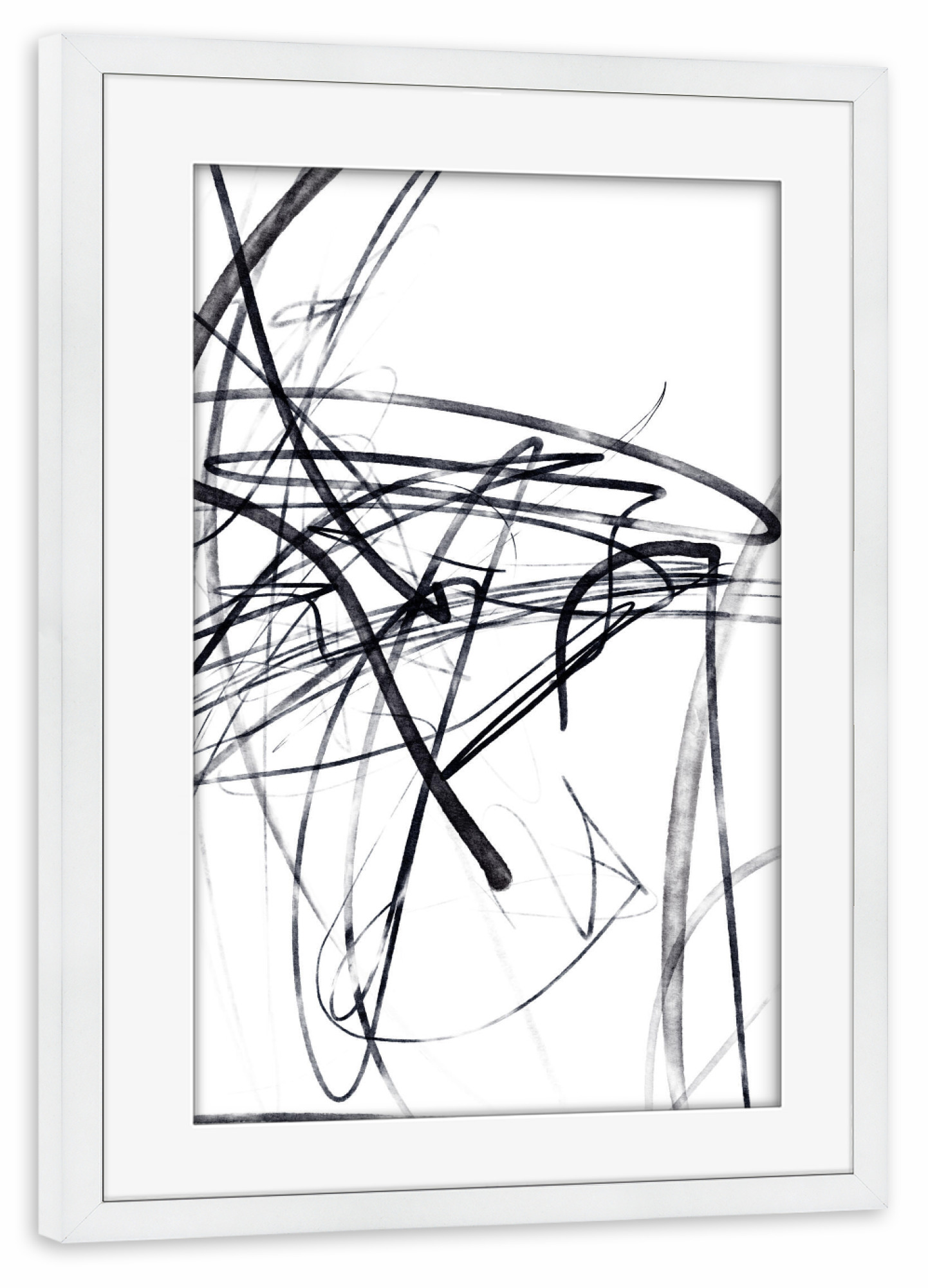 Poster mit Rahmen weiß "EHW no.one" artboxONE - Abstrakt,Schwarzweiß