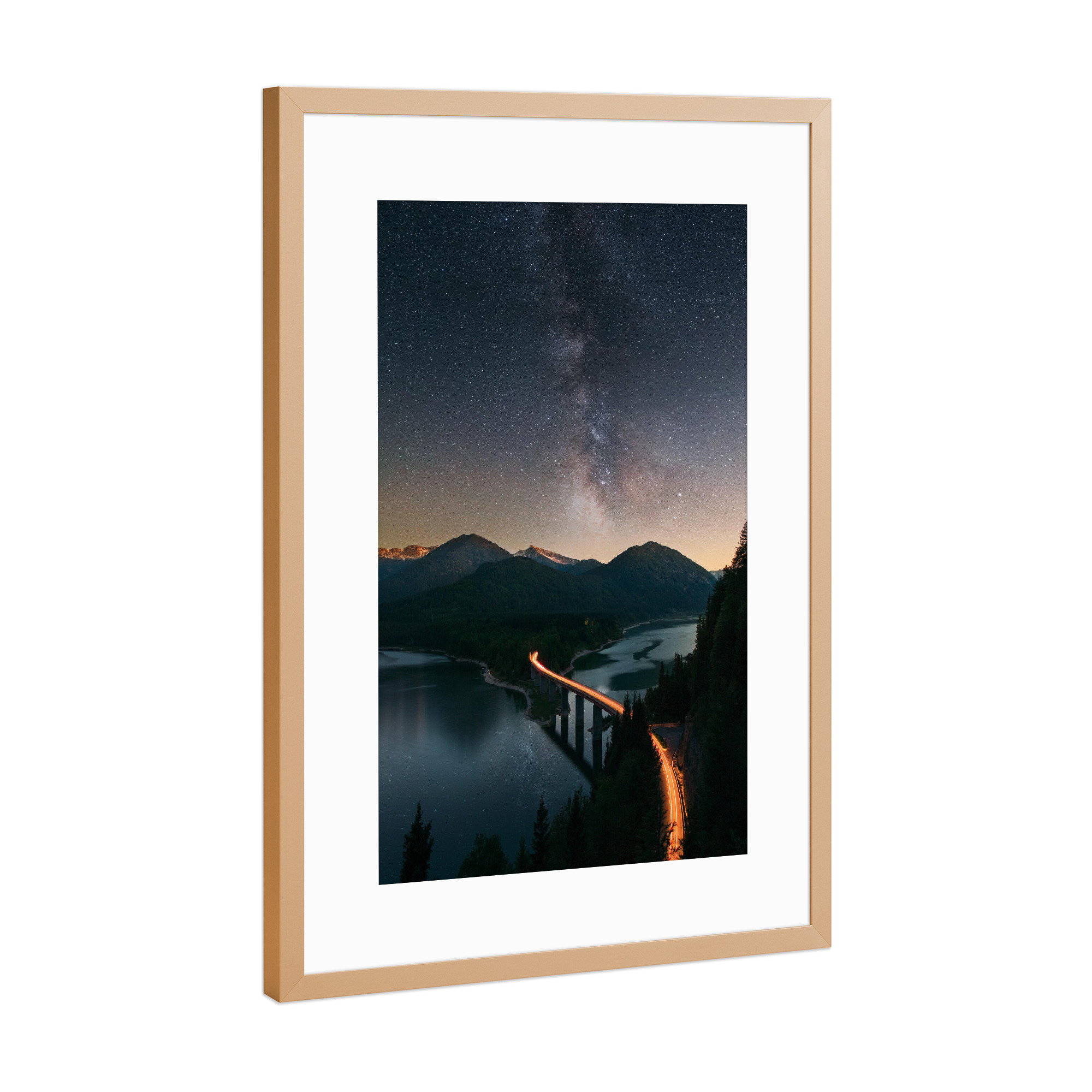Poster mit Rahmen Kupfer "Night Daytime" artboxONE - Natur,Reise,Galaxy