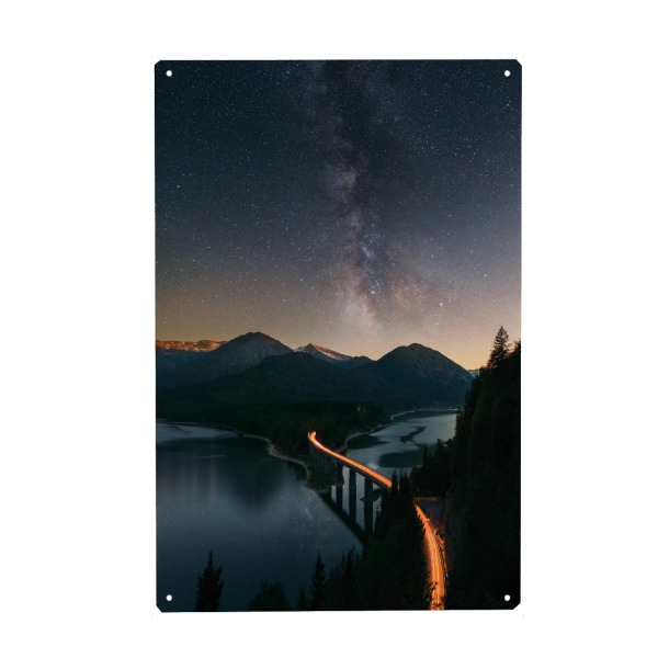 Metall Poster "Night Daytime" artboxONE - Natur,Reise,Galaxy