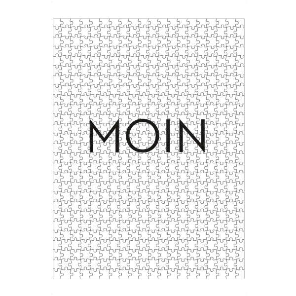 Puzzle Ravensburger "Moin!" artboxONE - Typografie,Schwarzweiß,Für Papa,Männer