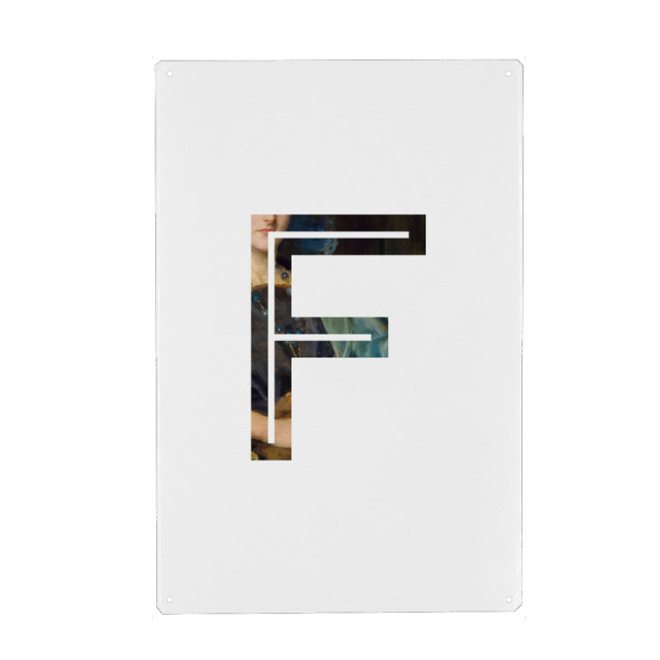 Holzbild "IMPRESS-LETTER F" artboxONE - Typografie,Fashion,Buchstaben,Buchstaben / F