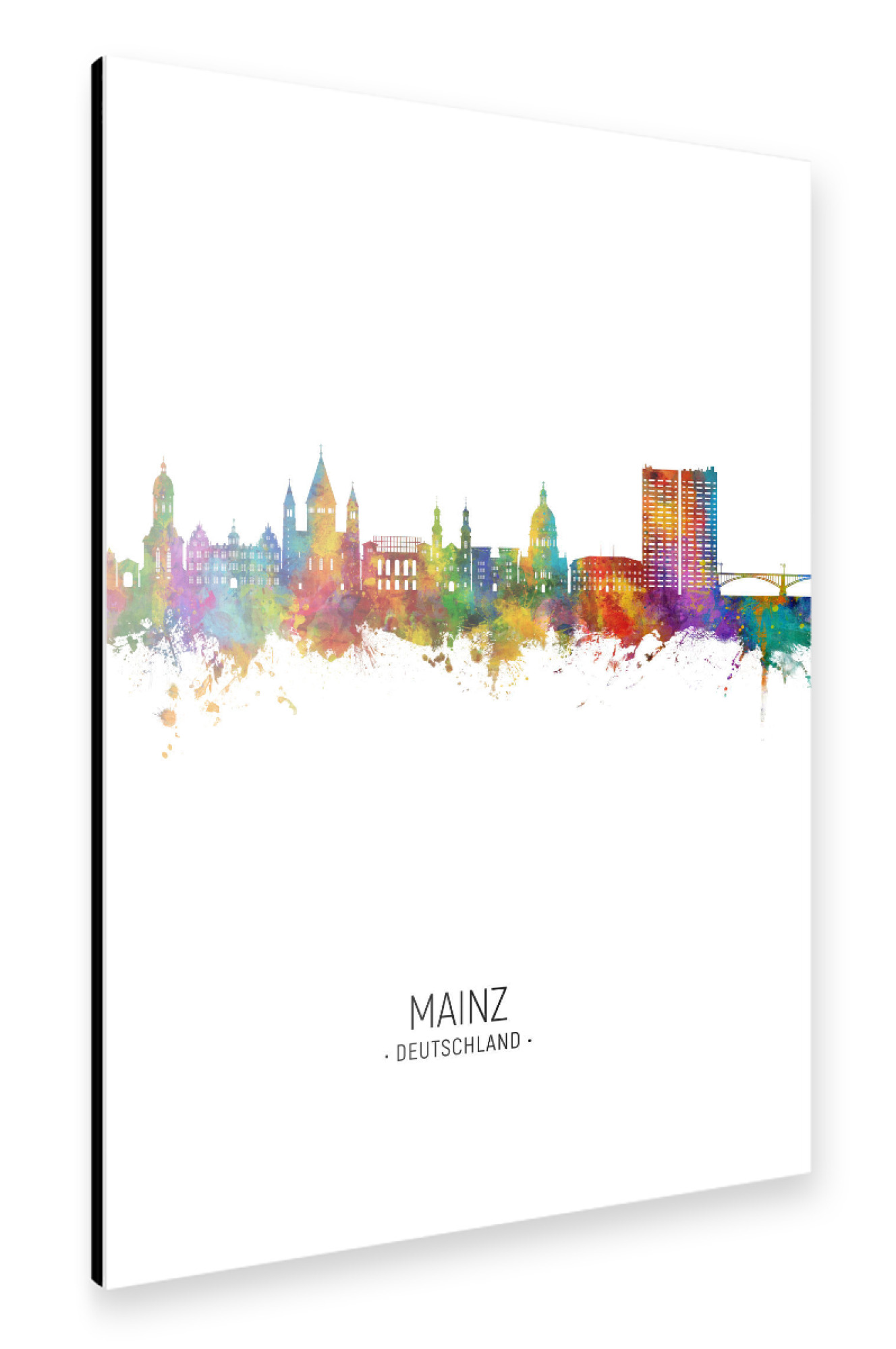 Alu-Dibond "Mainz Germany Skyline Portrait" 75x50 cm artboxONE