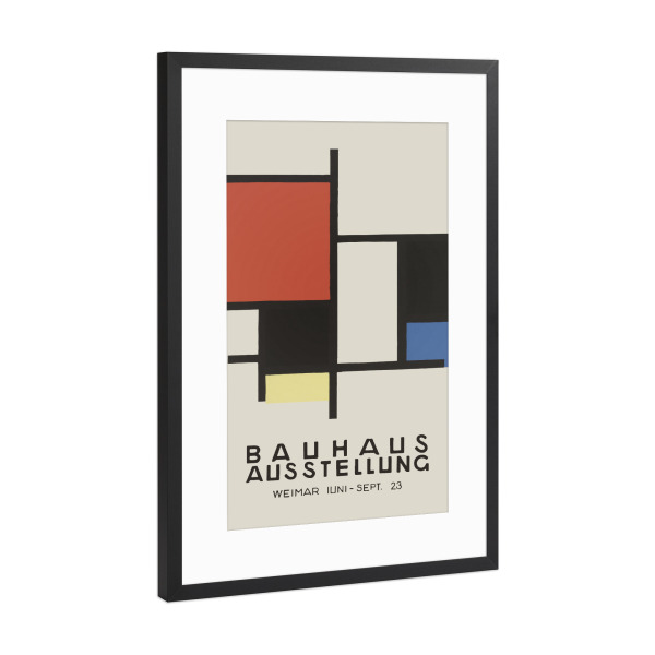 Poster mit Rahmen Schwarz (Metallic) "BAUHAUS EXHIBITION" artboxONE - Abstrakt,Architektur