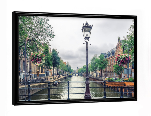 Poster mit schwarzem Rahmen "Amsterdam downtown" artboxONE - Städte,Reise,Architektur,Reise / Länder,Städte / Amsterdam