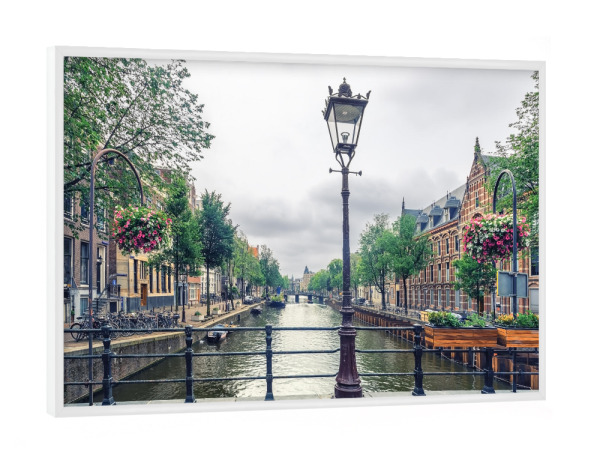 Poster mit weißem Rahmen "Amsterdam downtown" artboxONE - Städte,Reise,Architektur,Reise / Länder,Städte / Amsterdam